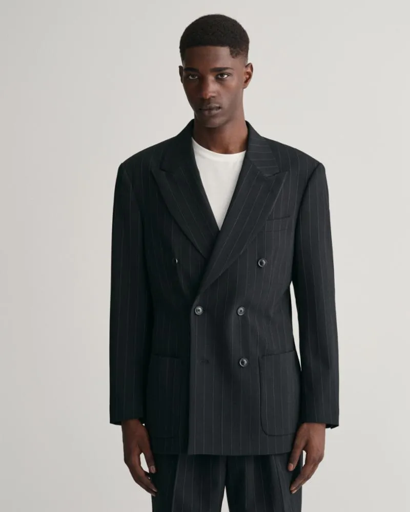 Gant Apparel Mens RELAXED DB PINSTRIPE SUIT BLAZER 405/NAVY