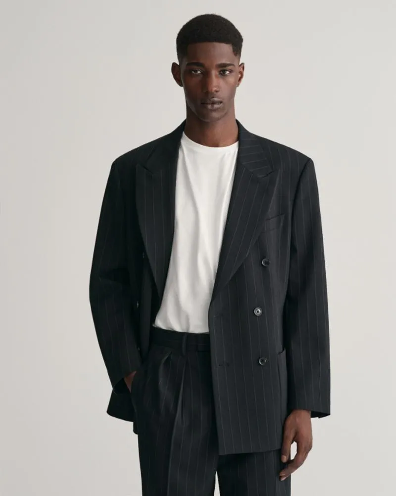 Gant Apparel Mens RELAXED DB PINSTRIPE SUIT BLAZER 405/NAVY