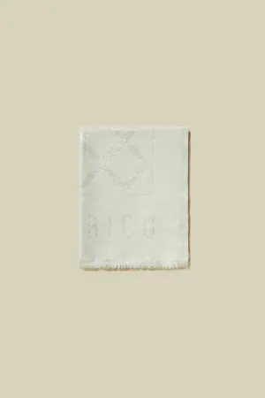 Geometric pattern wool and modal stole