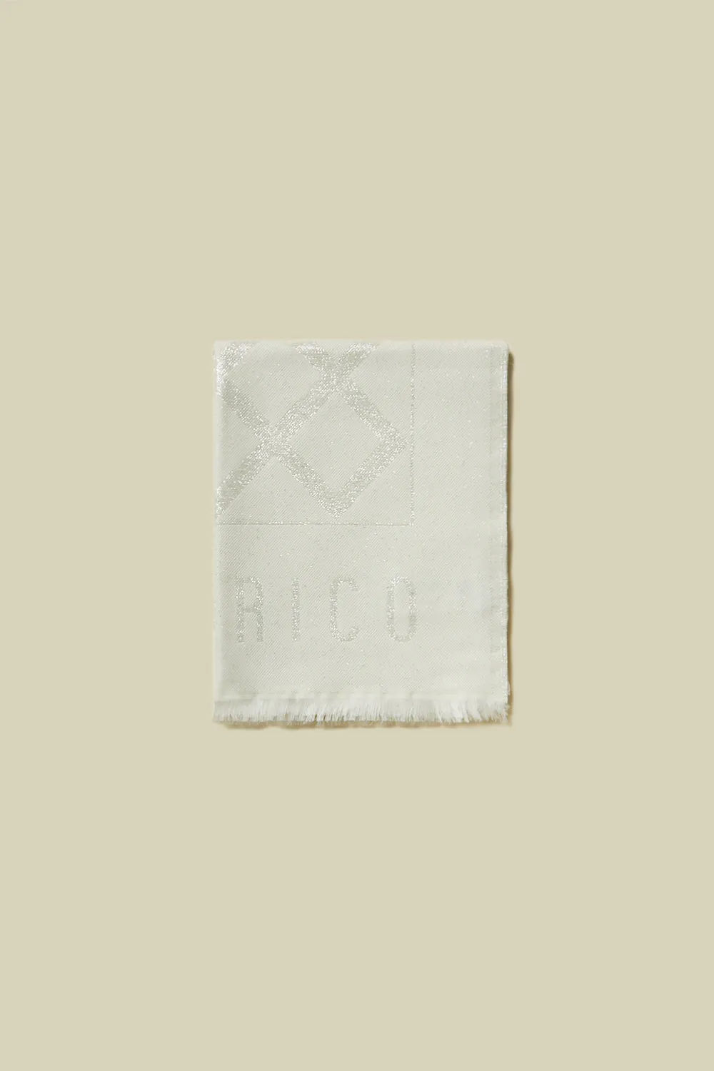 Geometric pattern wool and modal stole