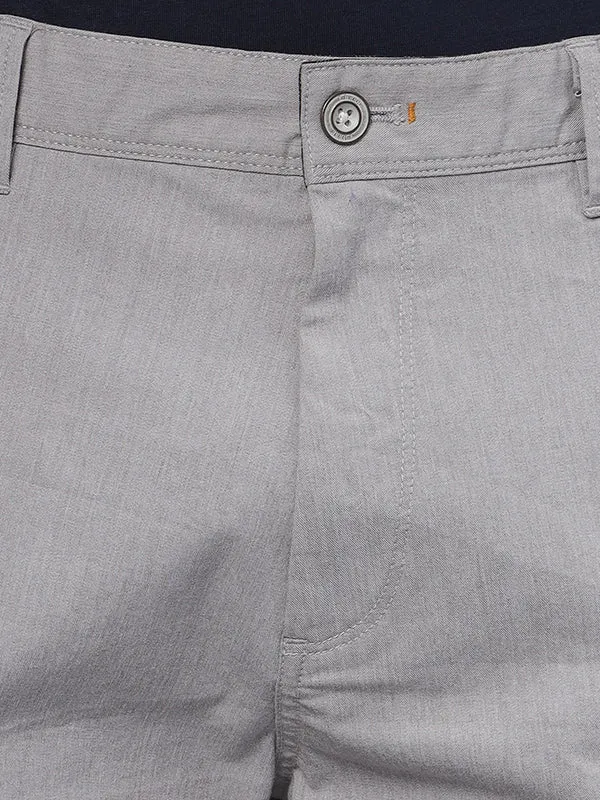 Grey Melange Chino Shorts
