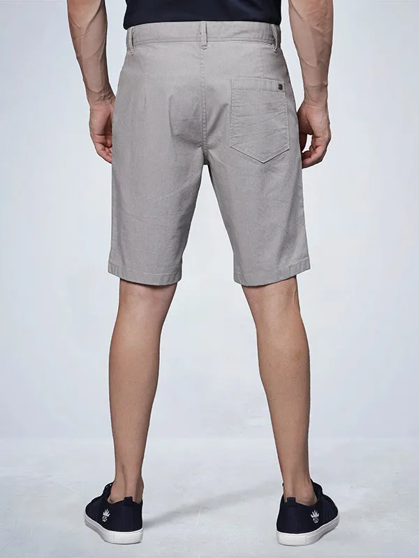Grey Melange Chino Shorts