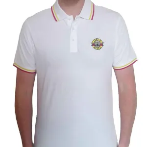 Guns N' Roses | Official Band Polo Shirt | Classic Logo (White)