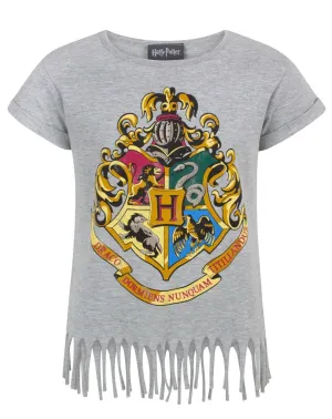 Harry Potter Hogwarts Crest Girl's Fringe Top