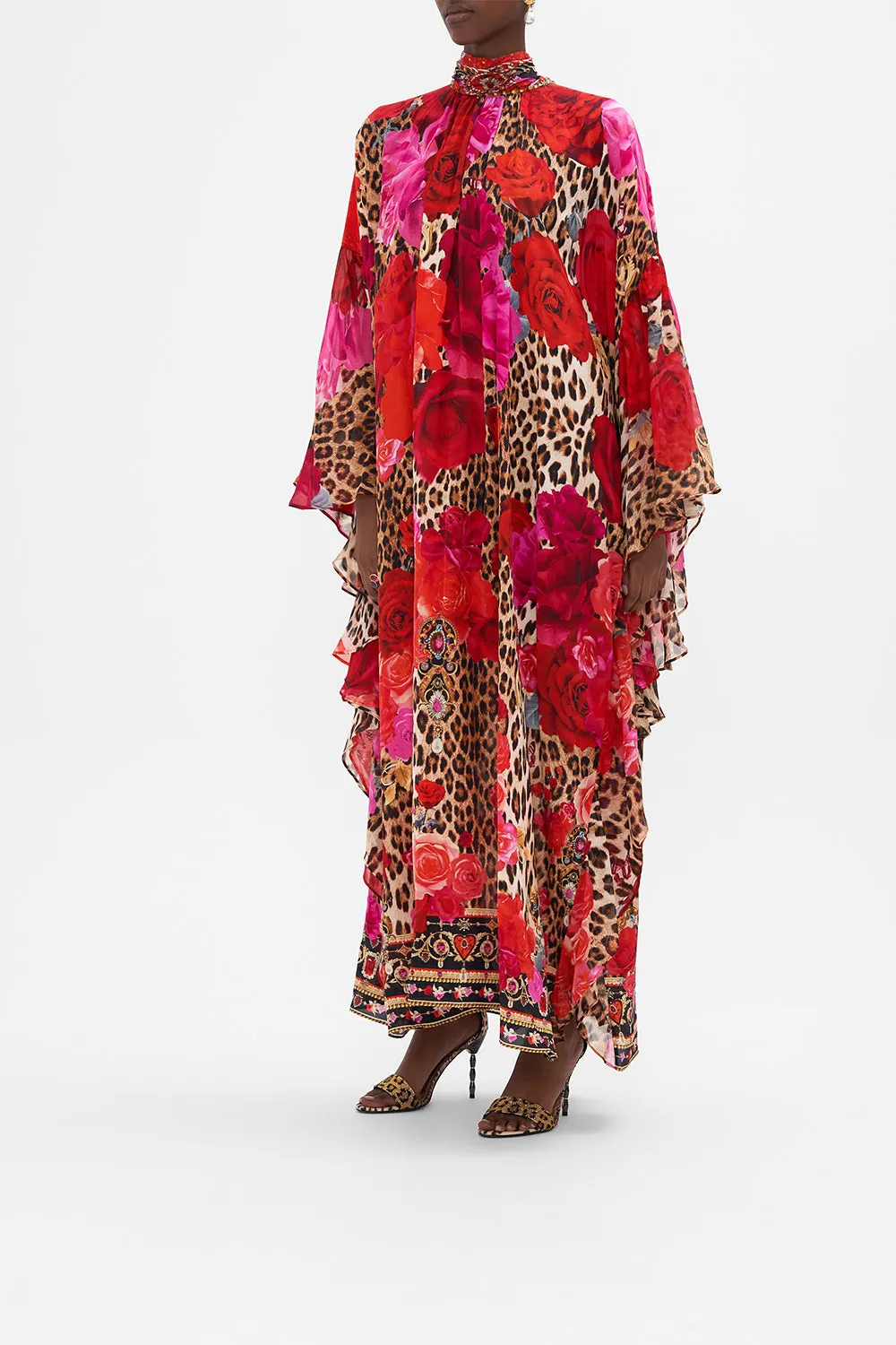 HIGH NECK RUFFLE KAFTAN HEART LIKE A WILDFLOWER