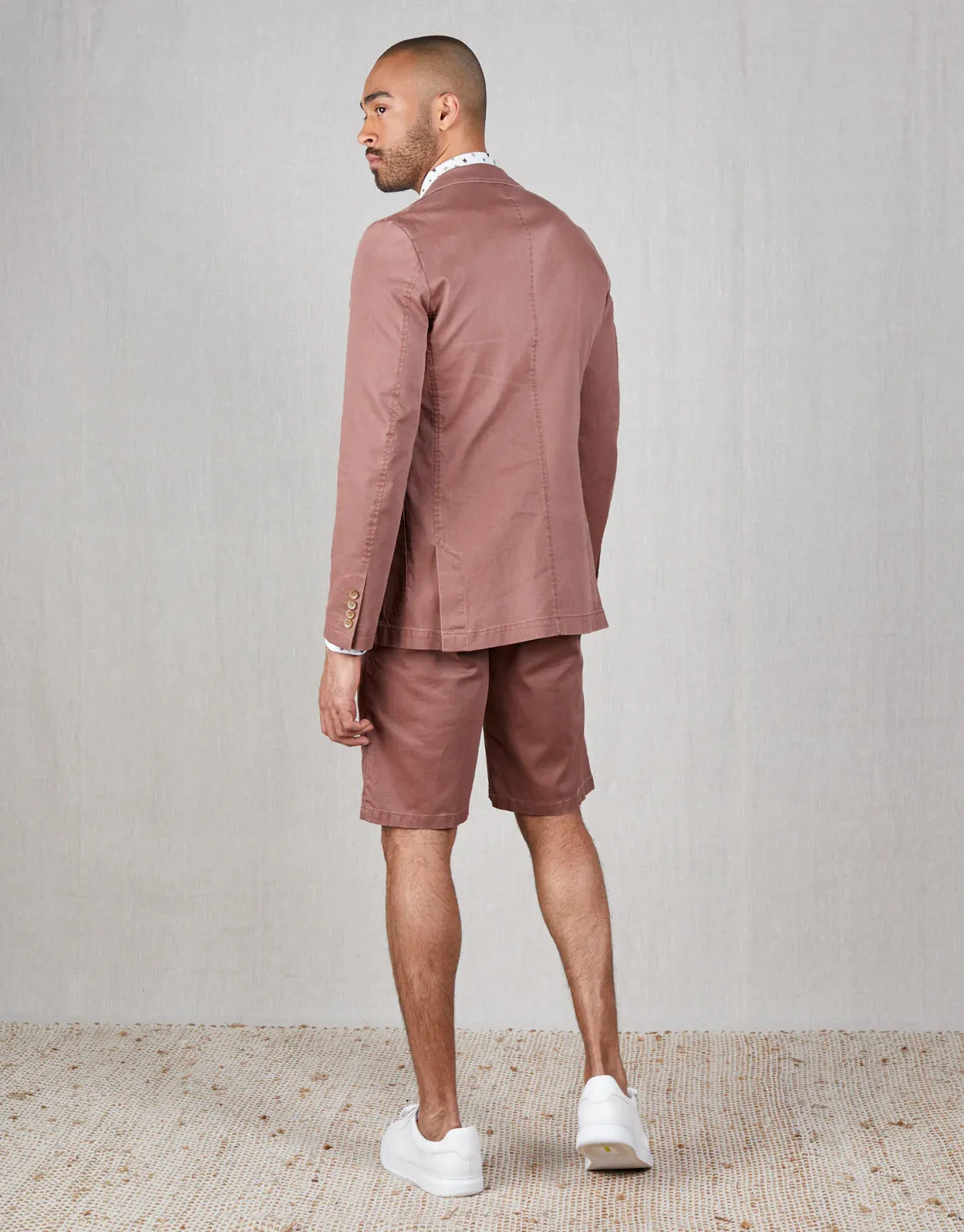 Island Cotton Drawstring Shorts - Terracotta
