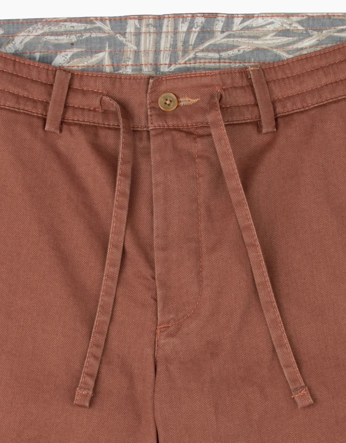 Island Cotton Drawstring Shorts - Terracotta