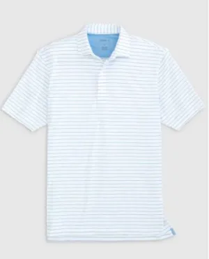 Johnnie-O Newton Striped Polo | White
