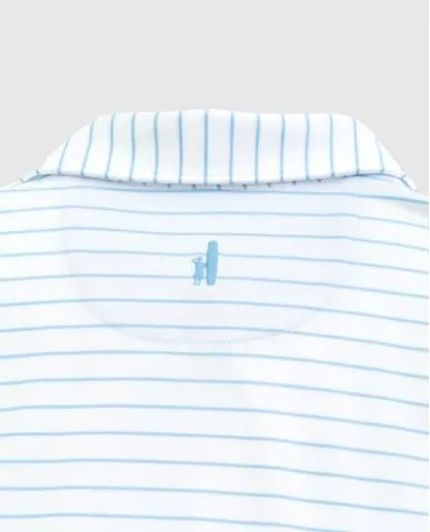 Johnnie-O Newton Striped Polo | White