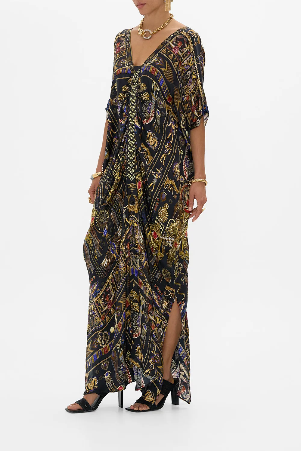 KAFTAN WITH FRONT TAB DETAIL CARTOUCHE KINGDOM