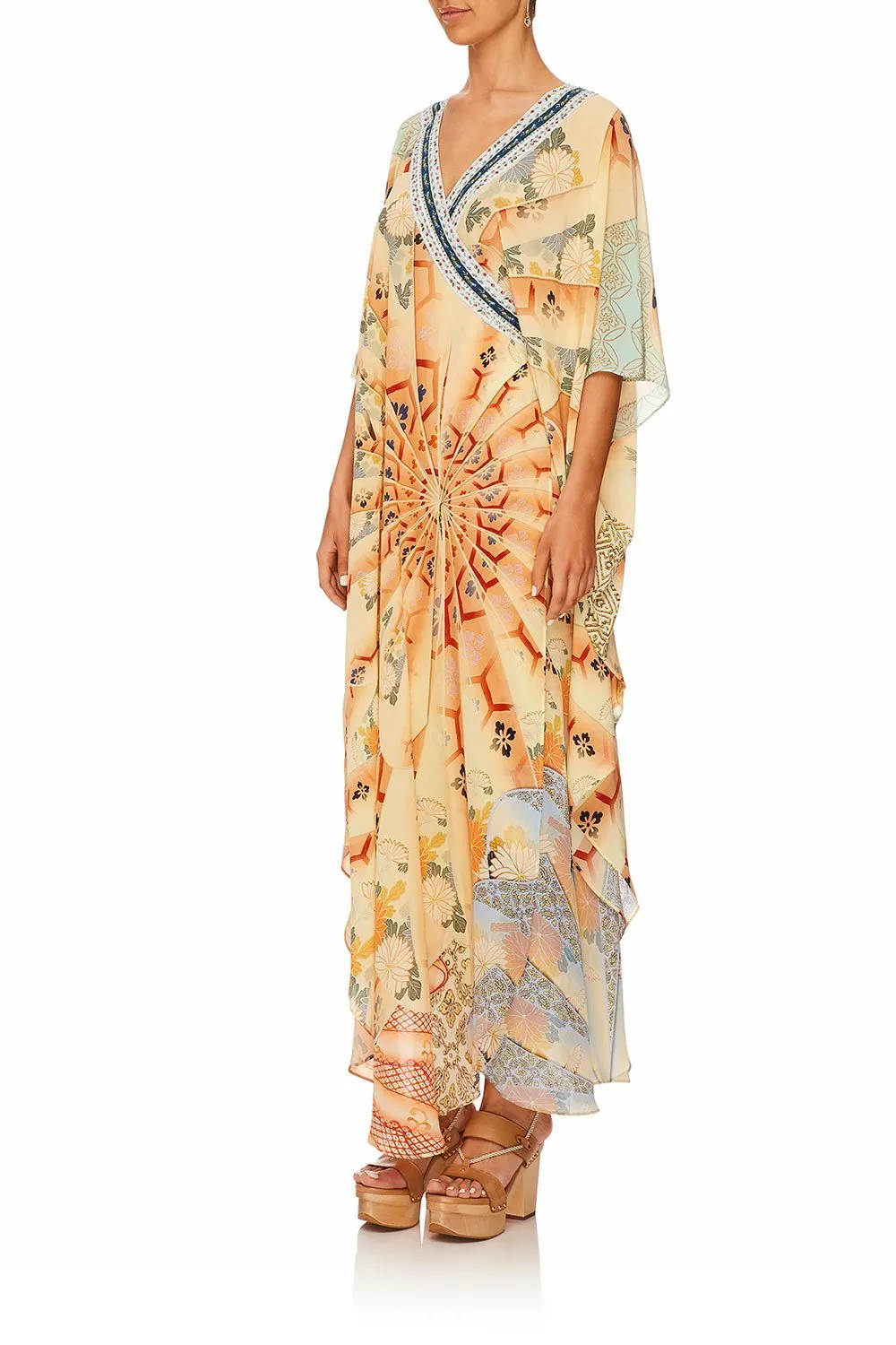 KAFTAN WITH WRAP FRONT & TIE BACK FOR THE FANS