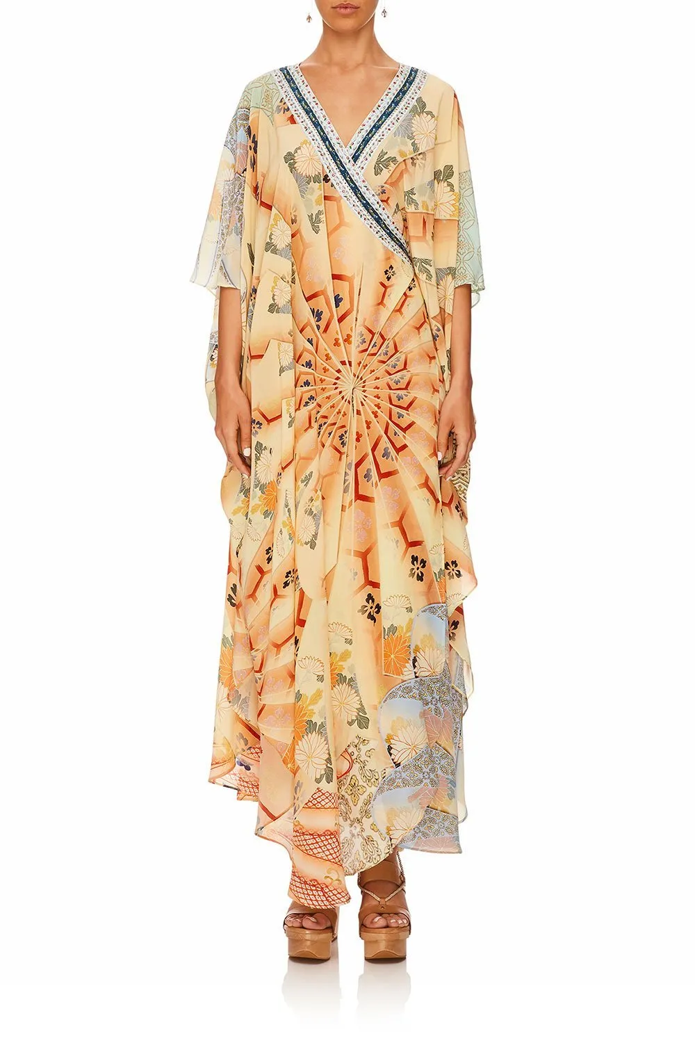 KAFTAN WITH WRAP FRONT & TIE BACK FOR THE FANS
