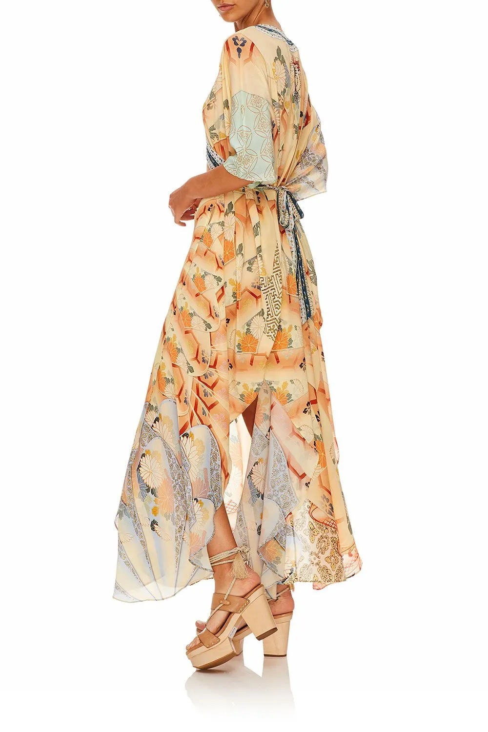 KAFTAN WITH WRAP FRONT & TIE BACK FOR THE FANS