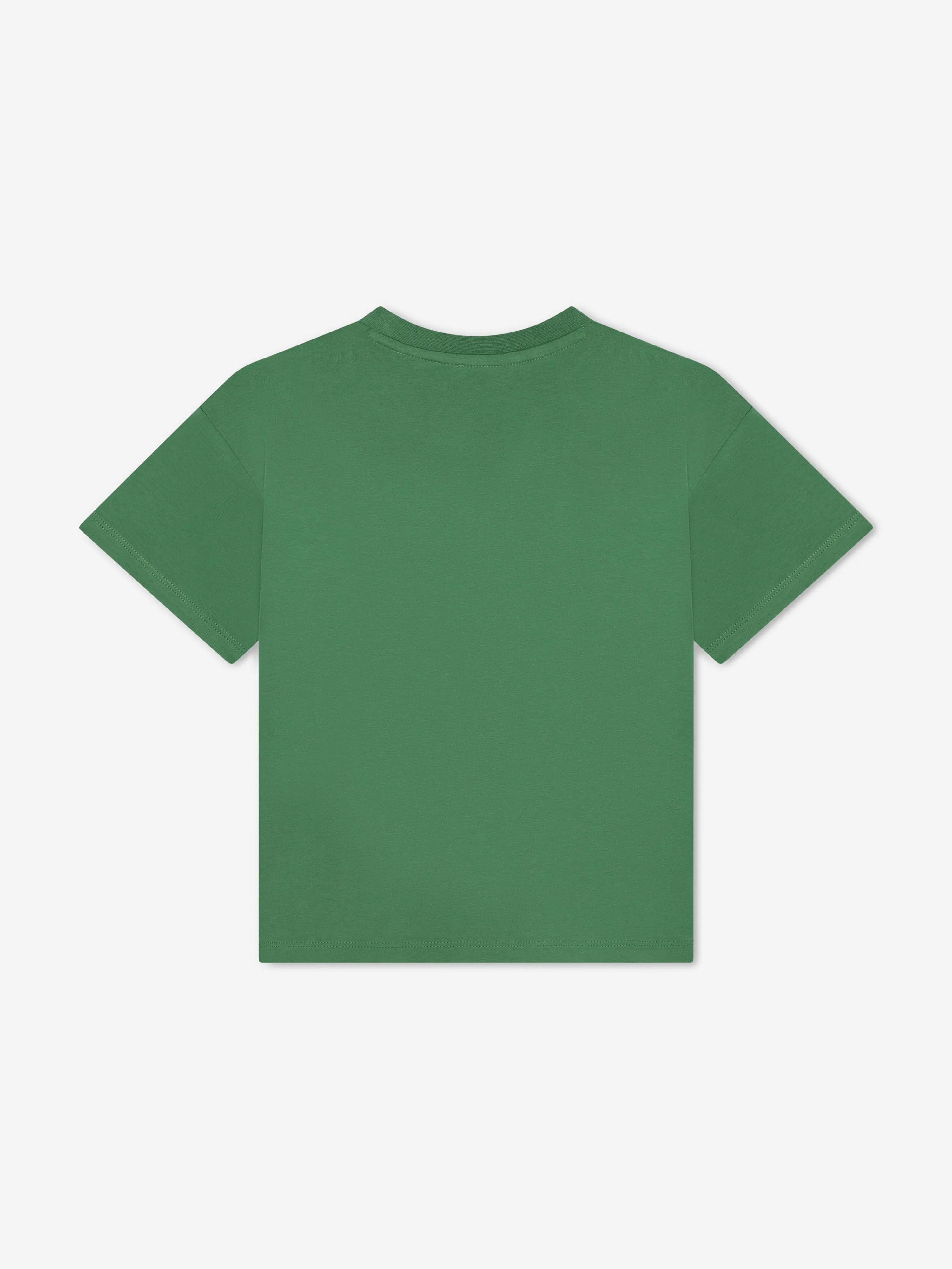 KENZO Boys Logo Print T-Shirt in Green