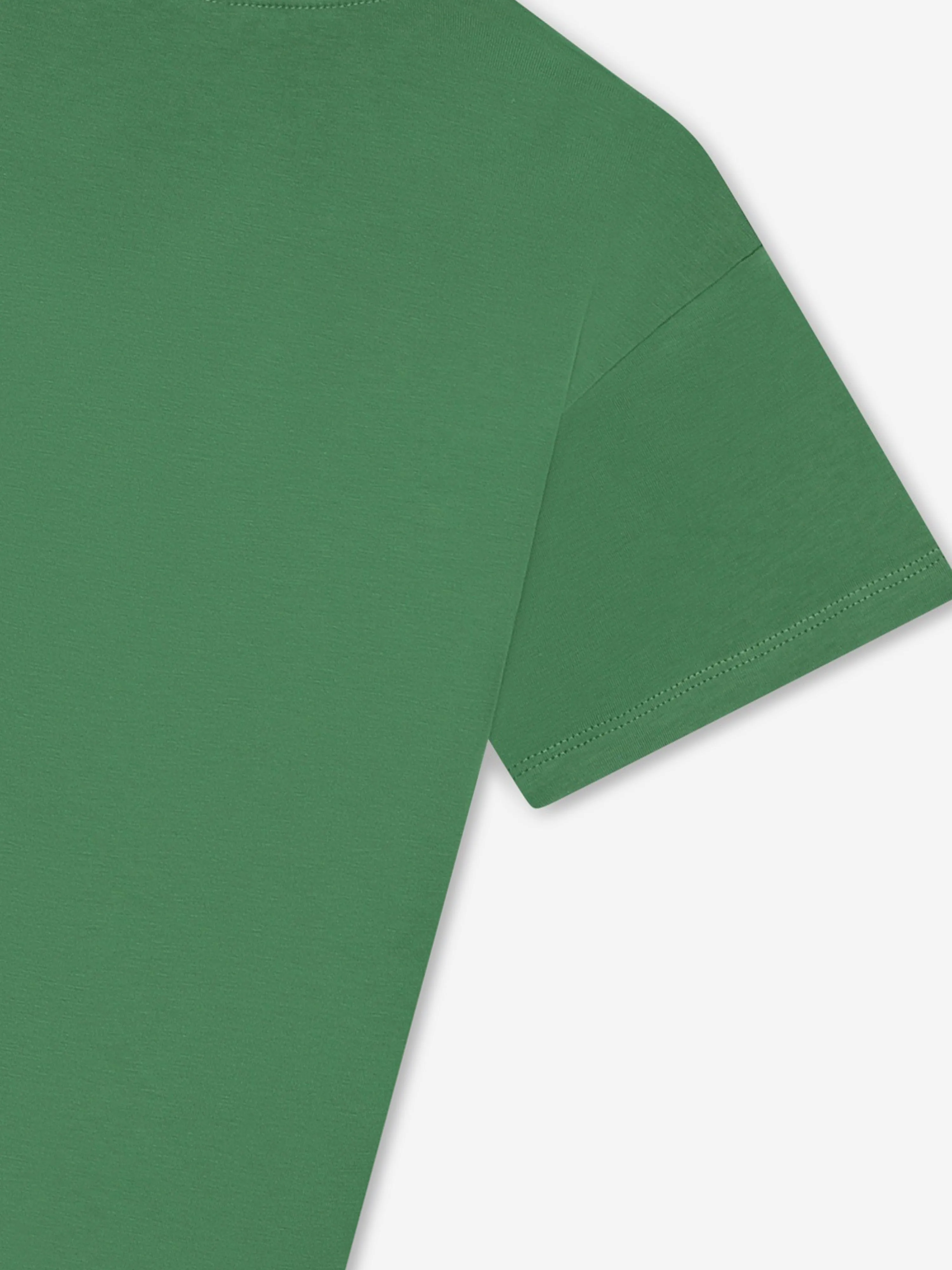 KENZO Boys Logo Print T-Shirt in Green