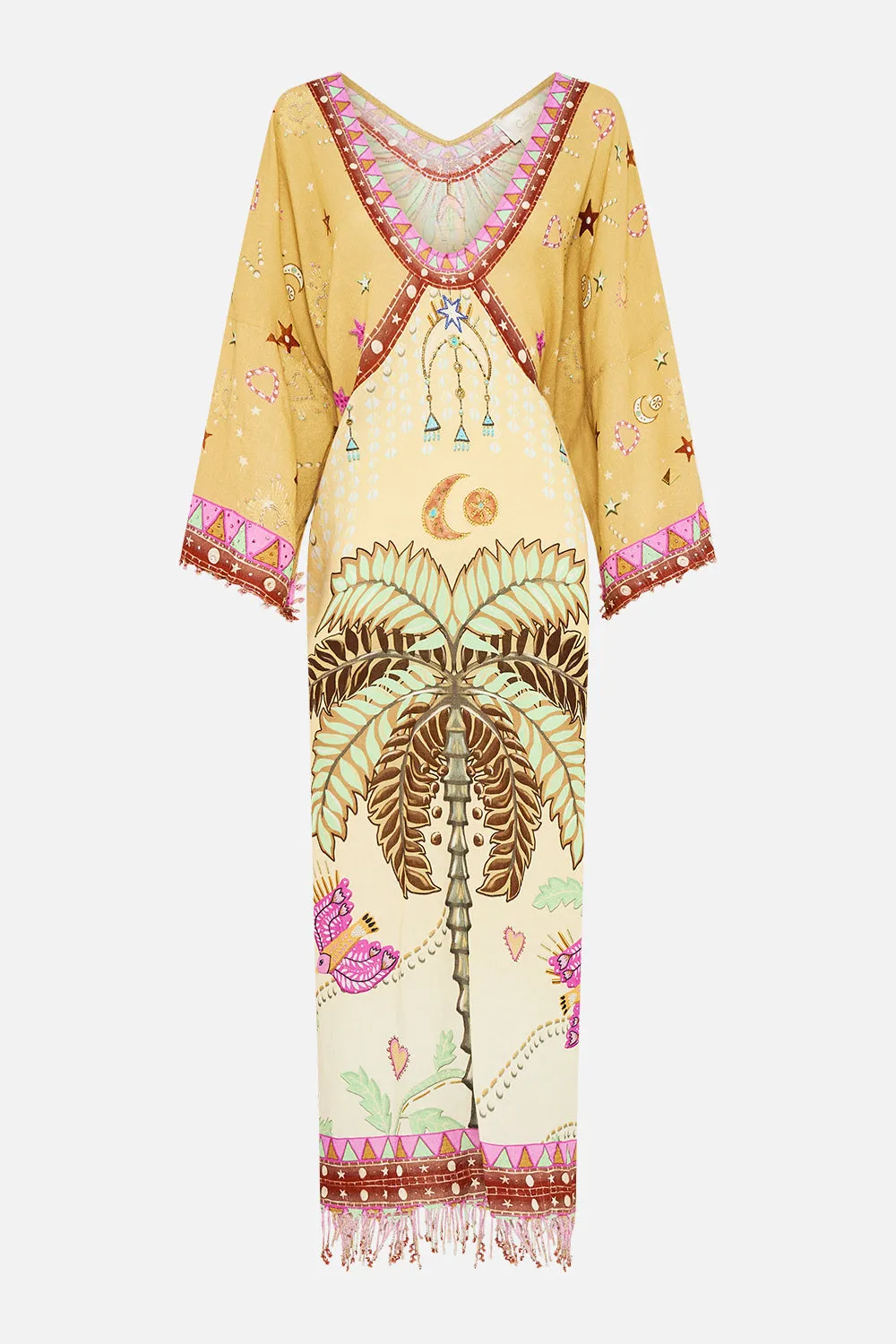KNOT TRIMMED KAFTAN ASWAN ABSTRACT