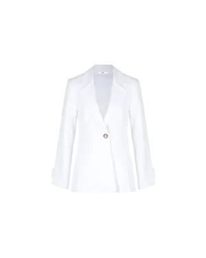 KOS LINEN BLAZER WHITE