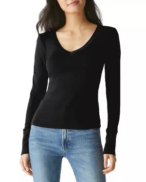 Logan Long Sleeve V-neck Tee