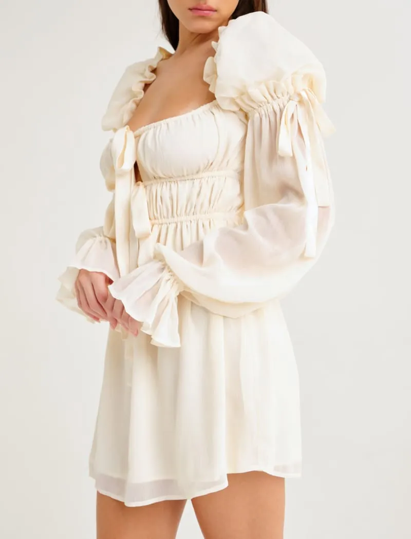 Macbeth Mini Dress | Cream