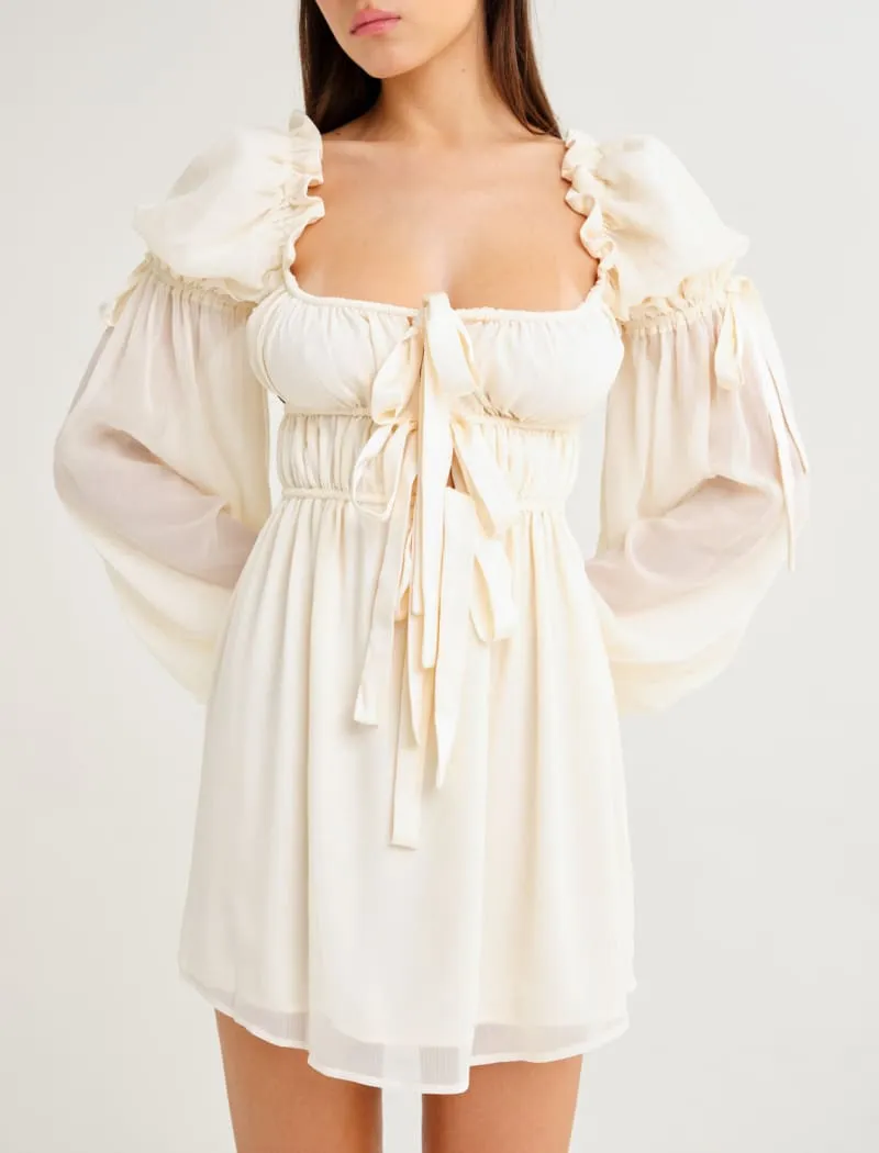 Macbeth Mini Dress | Cream
