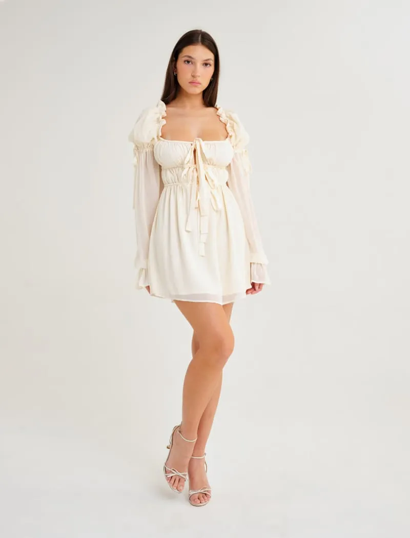 Macbeth Mini Dress | Cream