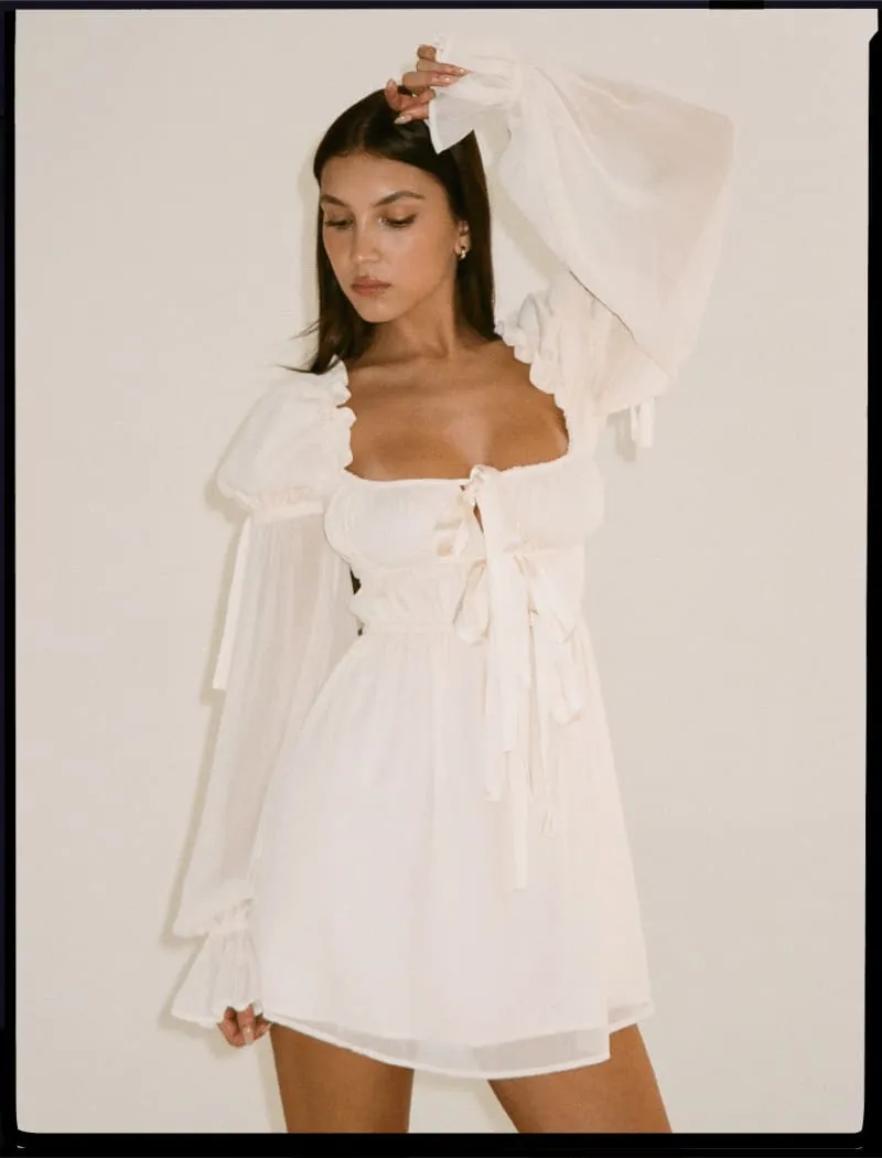 Macbeth Mini Dress | Cream