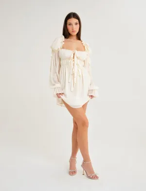 Macbeth Mini Dress | Cream