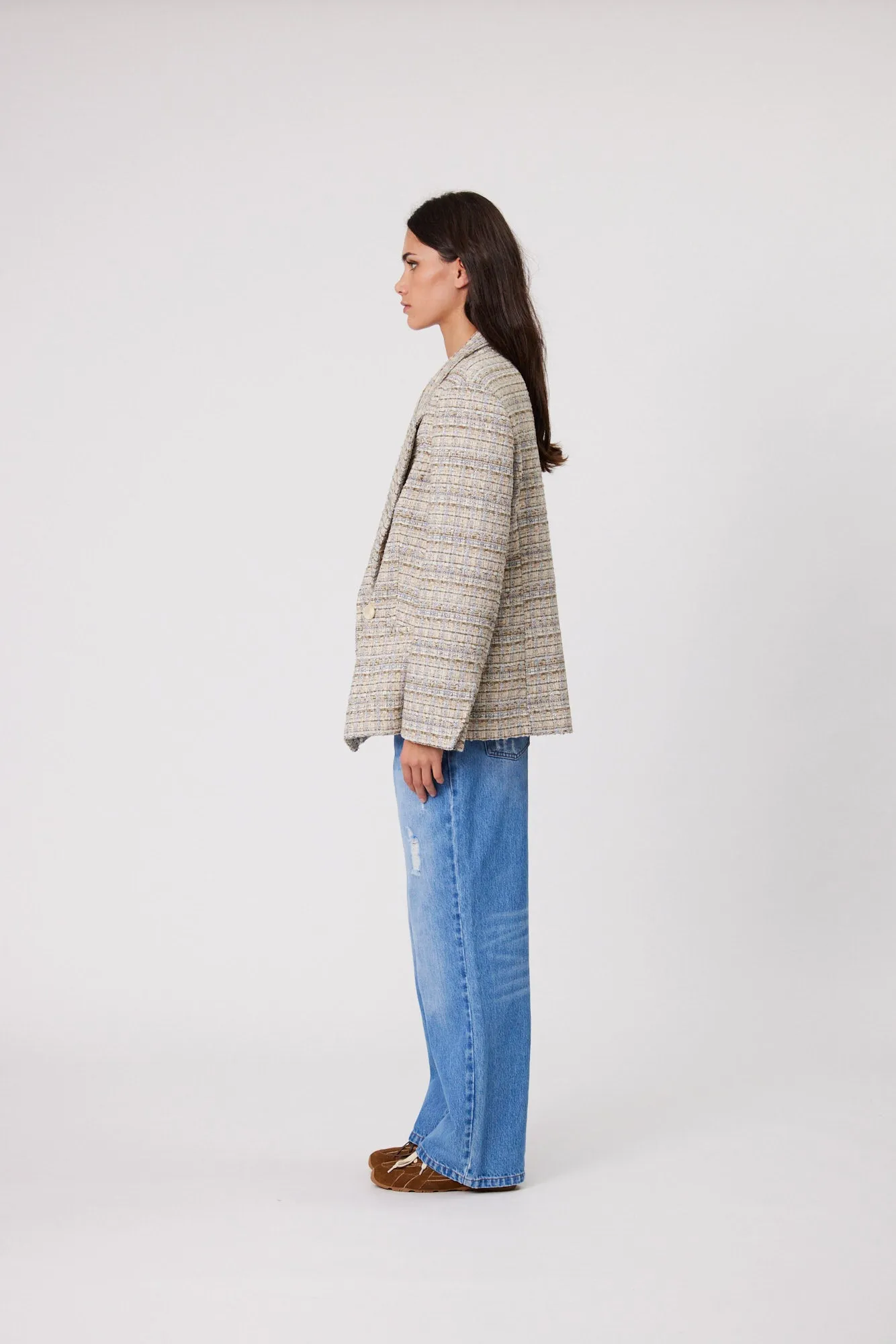 Mali Blazer - Oat Tweed