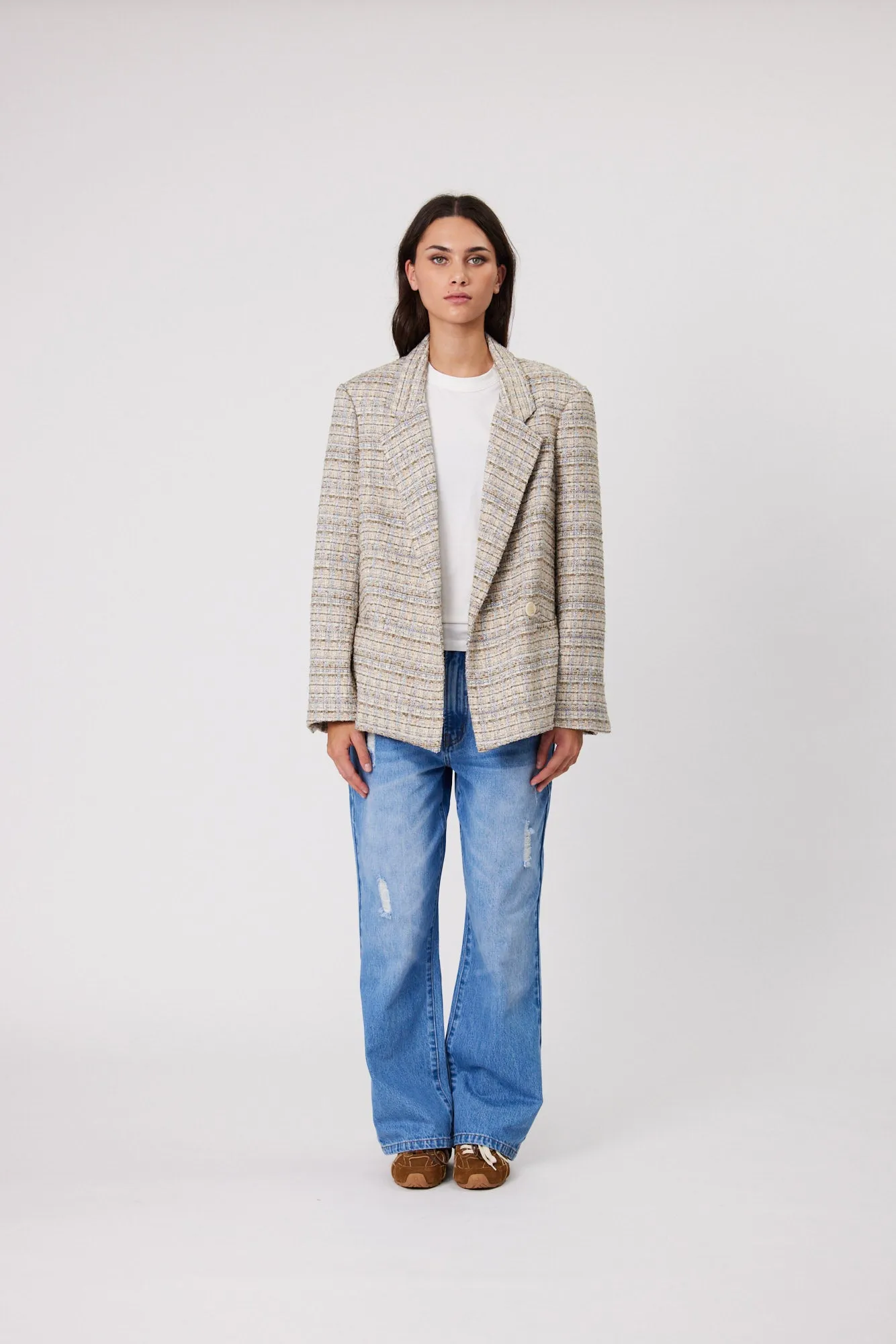 Mali Blazer - Oat Tweed