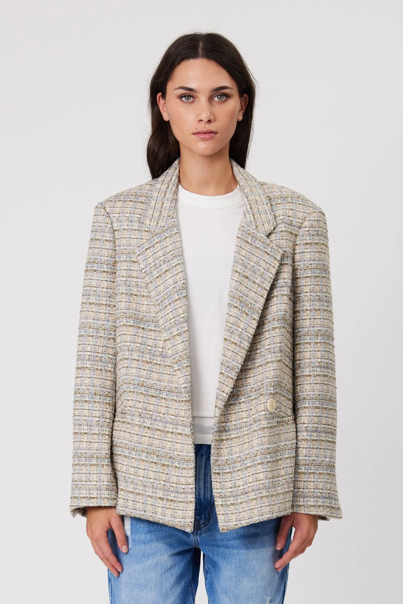 Mali Blazer - Oat Tweed