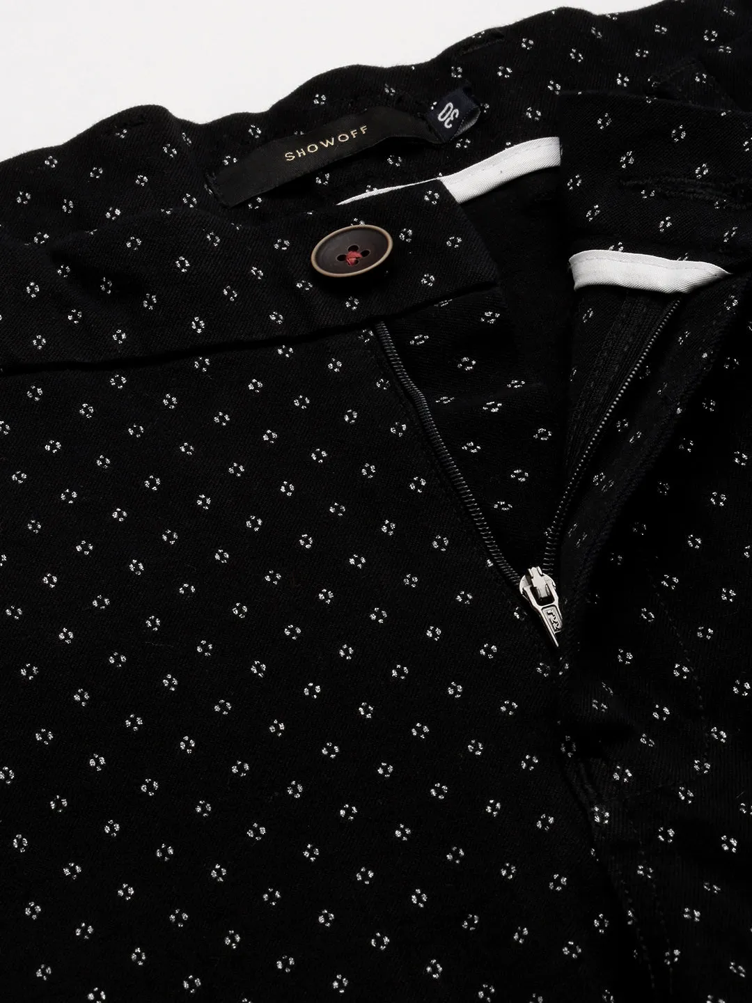 Men Black Printed Chino Shorts