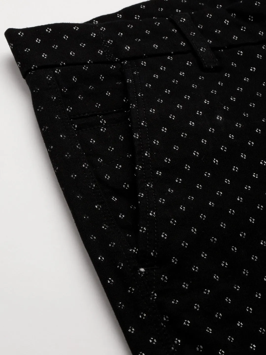 Men Black Printed Chino Shorts