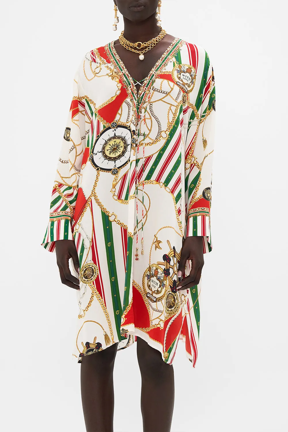 METAL EYELET KAFTAN SALUTI SUMMERTIME
