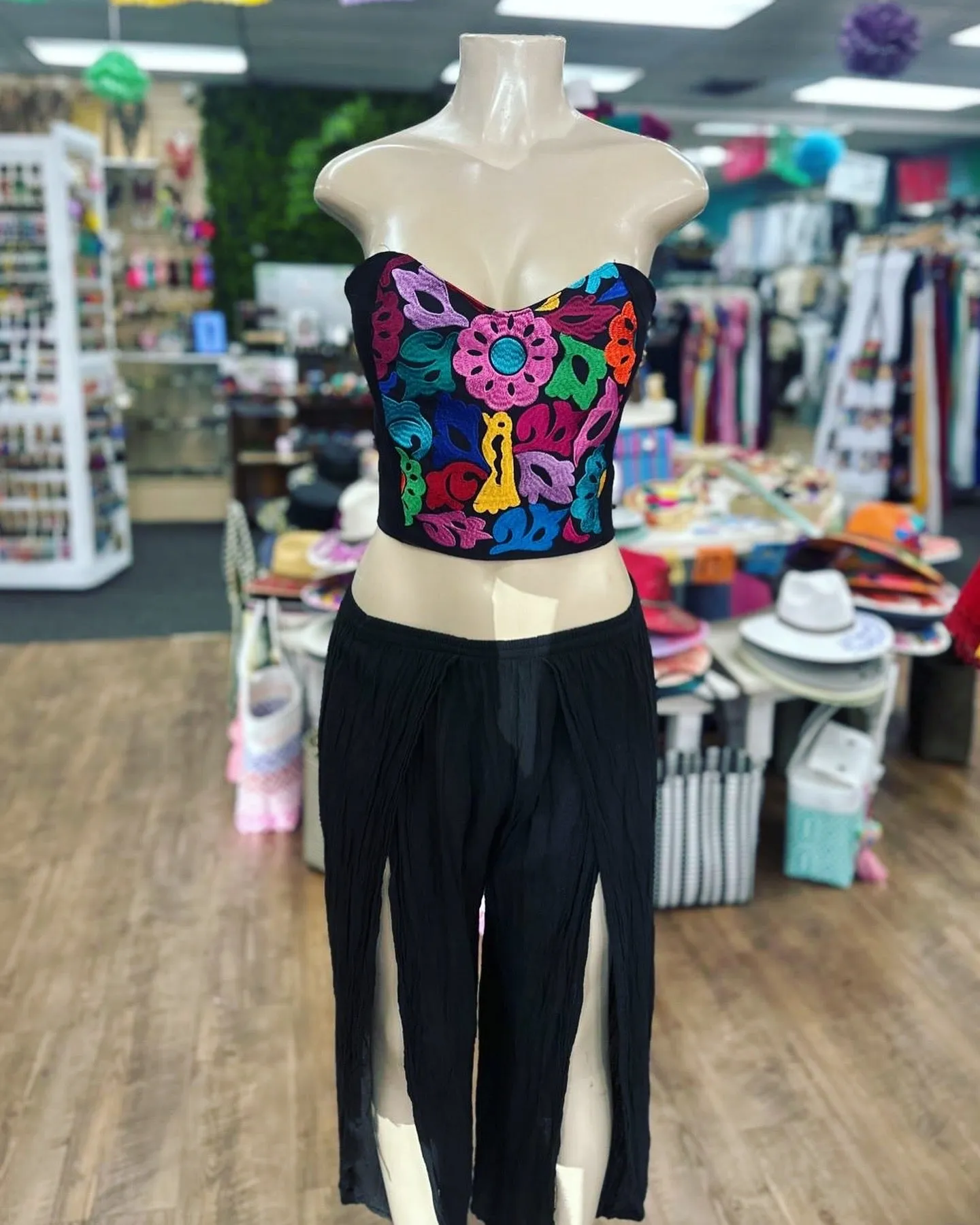 Mexican Black Corset Top
