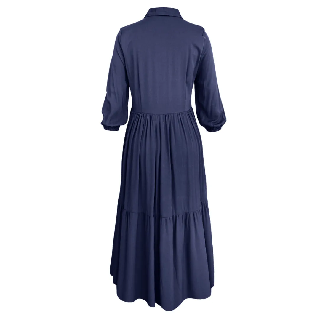 Millie Maxi Dress - Olive Green, Navy, Floral Paradise