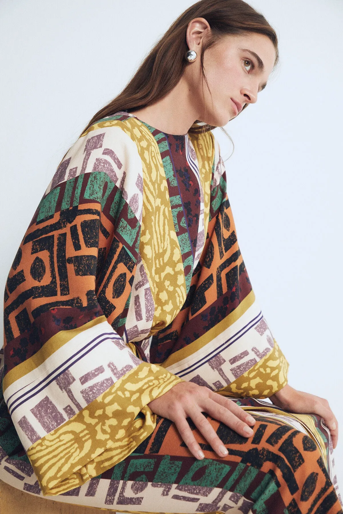 Multicolored Harmony Kaftan Dress