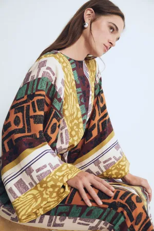 Multicolored Harmony Kaftan Dress