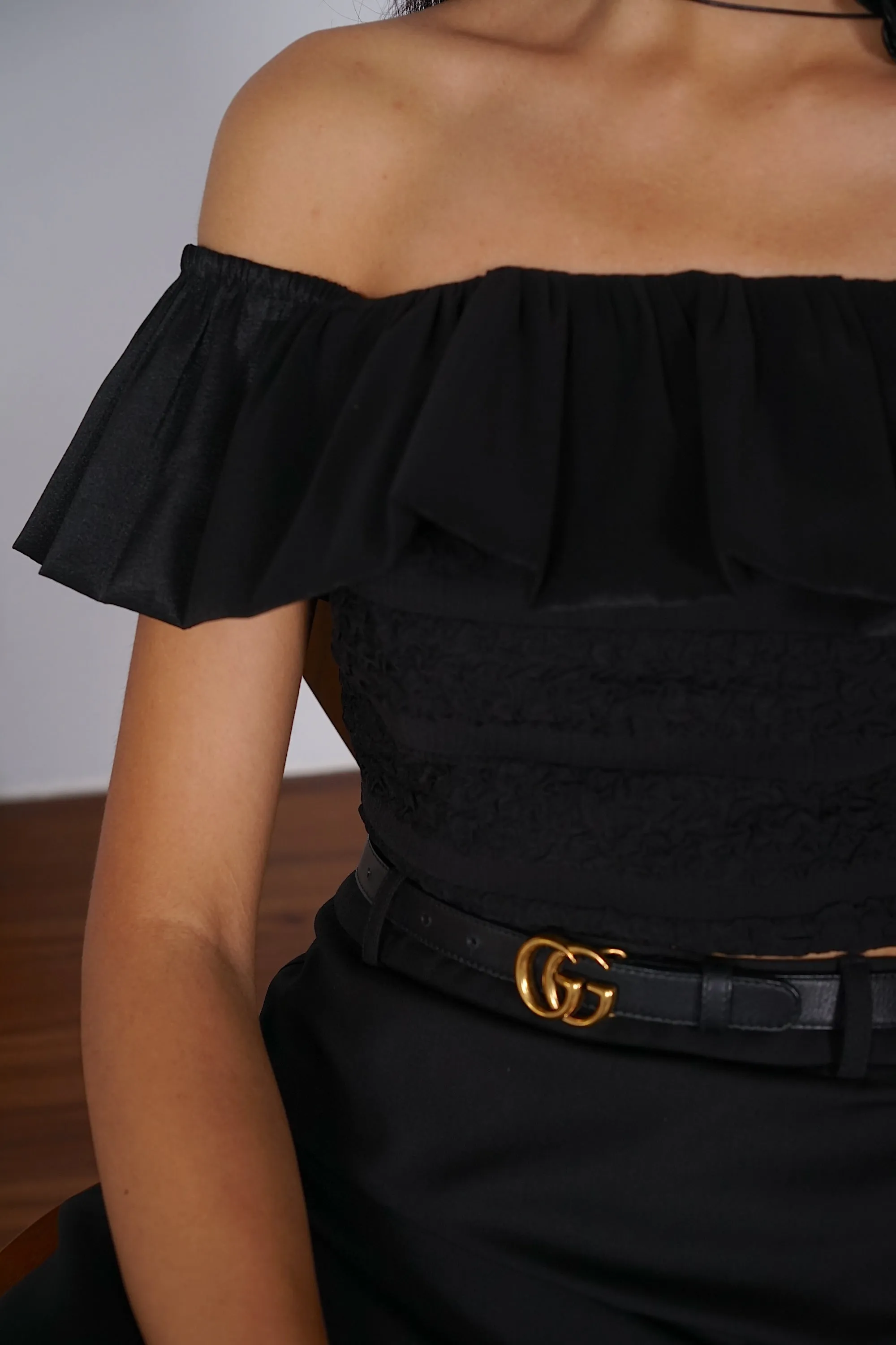 Off-Shoulder Top in Black