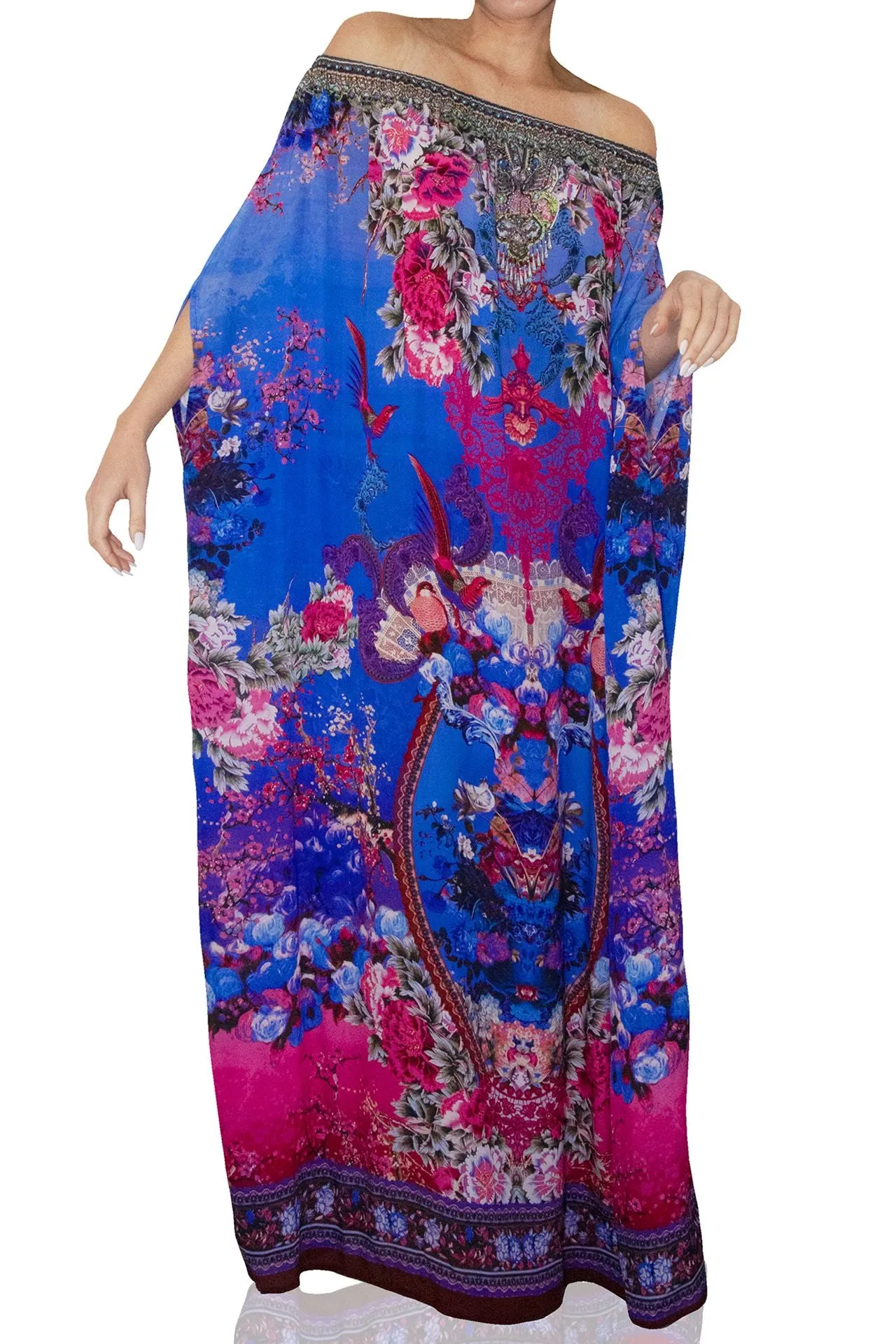 Off The Shoulder Long Kaftan Dress