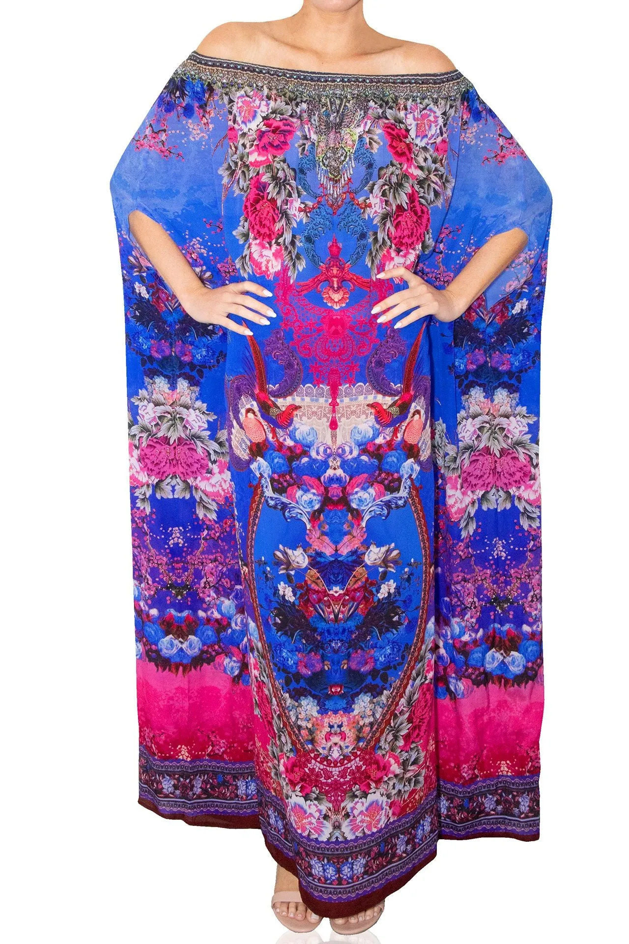 Off The Shoulder Long Kaftan Dress