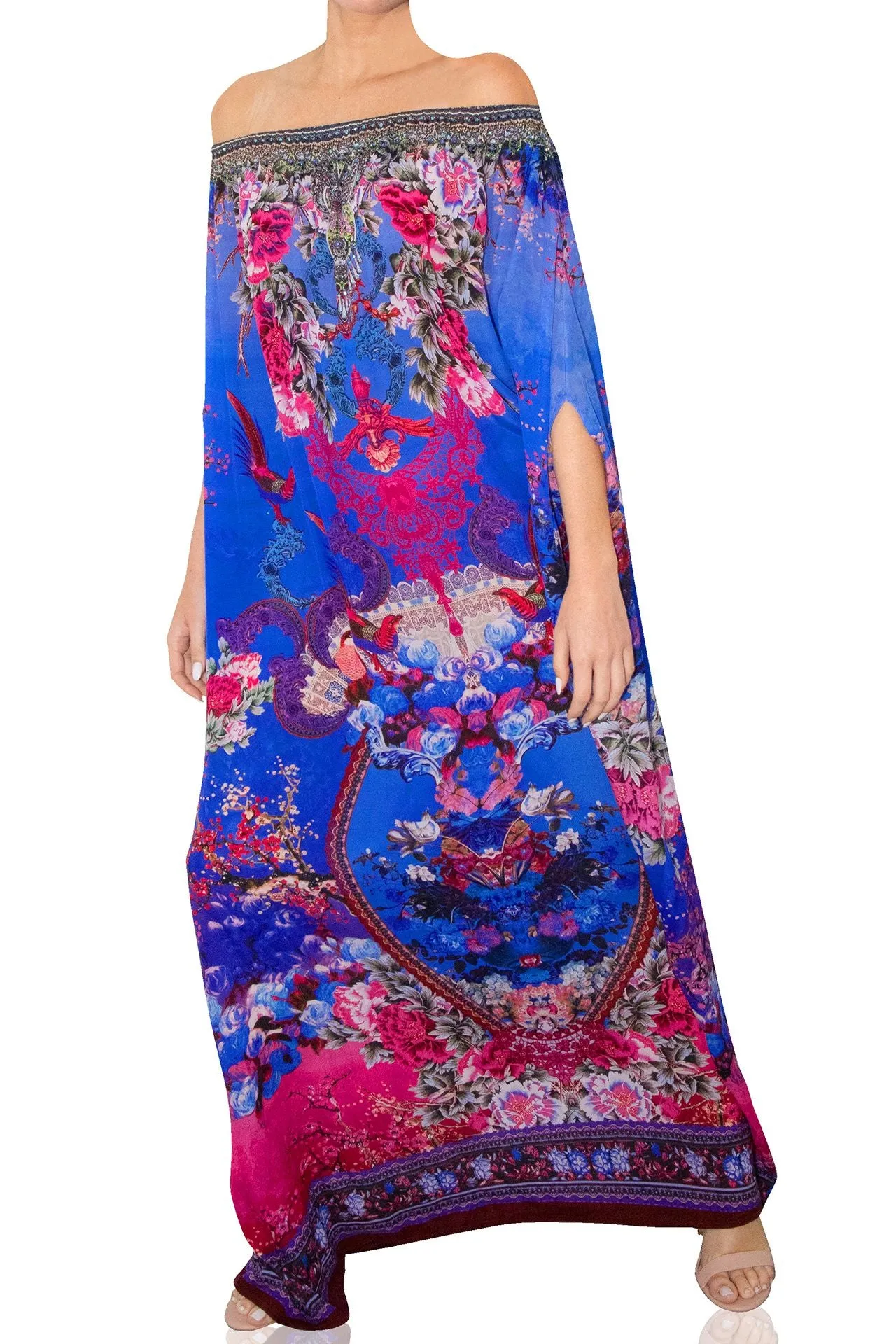 Off The Shoulder Long Kaftan Dress