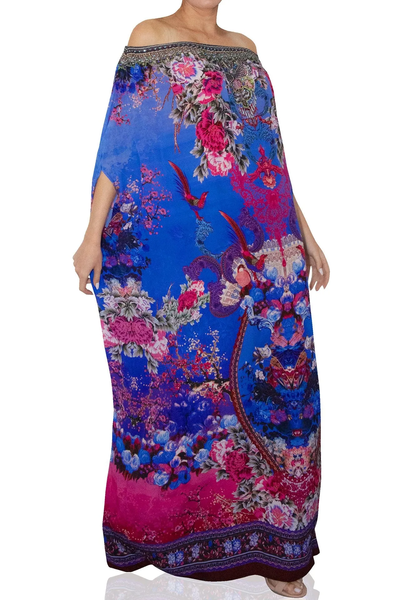 Off The Shoulder Long Kaftan Dress