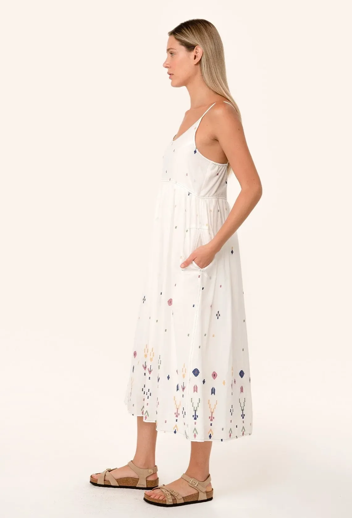 Paloma Embroidered Midi Dress