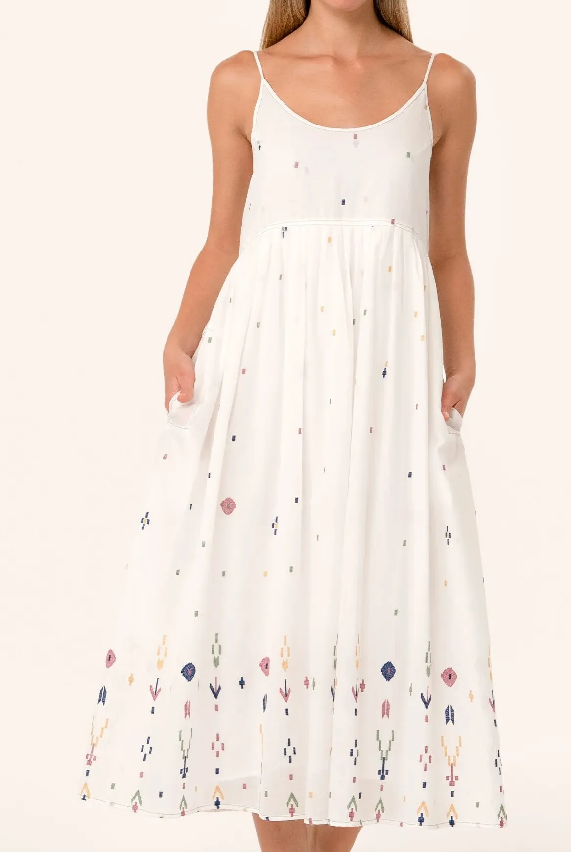 Paloma Embroidered Midi Dress