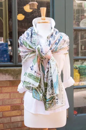Paris Map Scarf