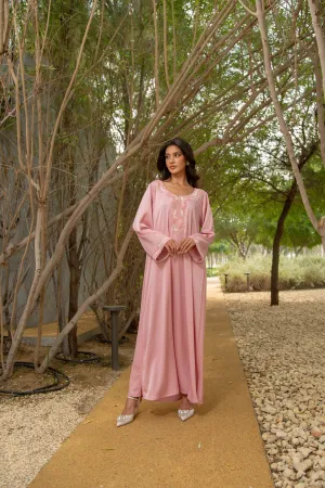 Pink M style silk Kaftan