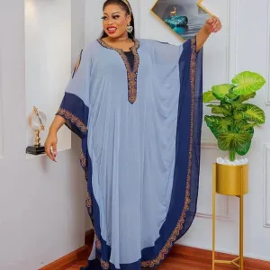 Plus Size Elegant Chiffon Djellaba African Style