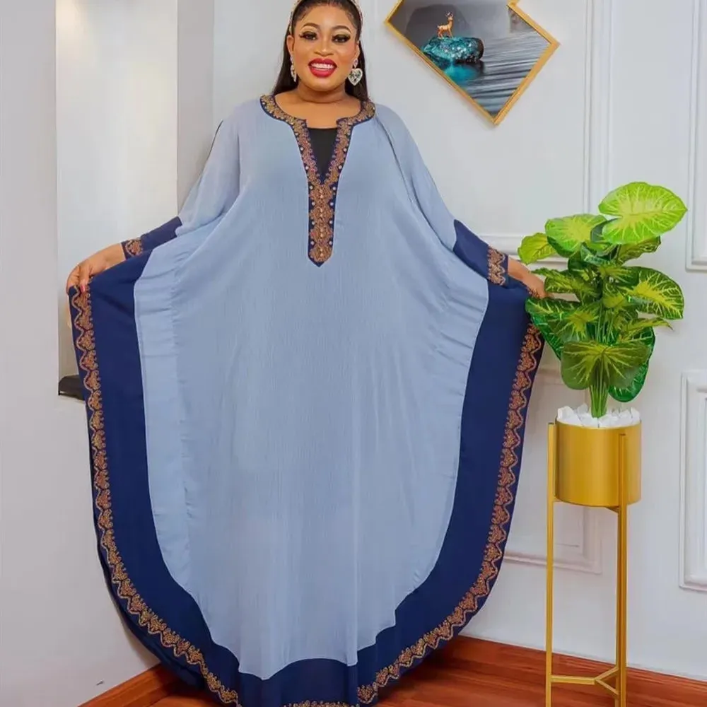 Plus Size Elegant Chiffon Djellaba African Style