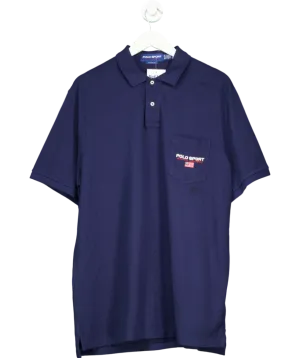 Polo Ralph Lauren Blue 20/1 Short Sleeve Mesh Polo UK XL