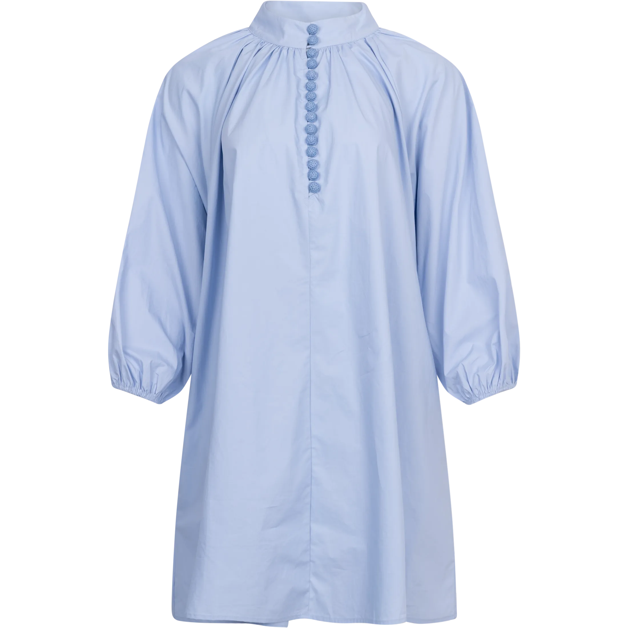 Poplin Bohemian Demi Dress - Light Blue